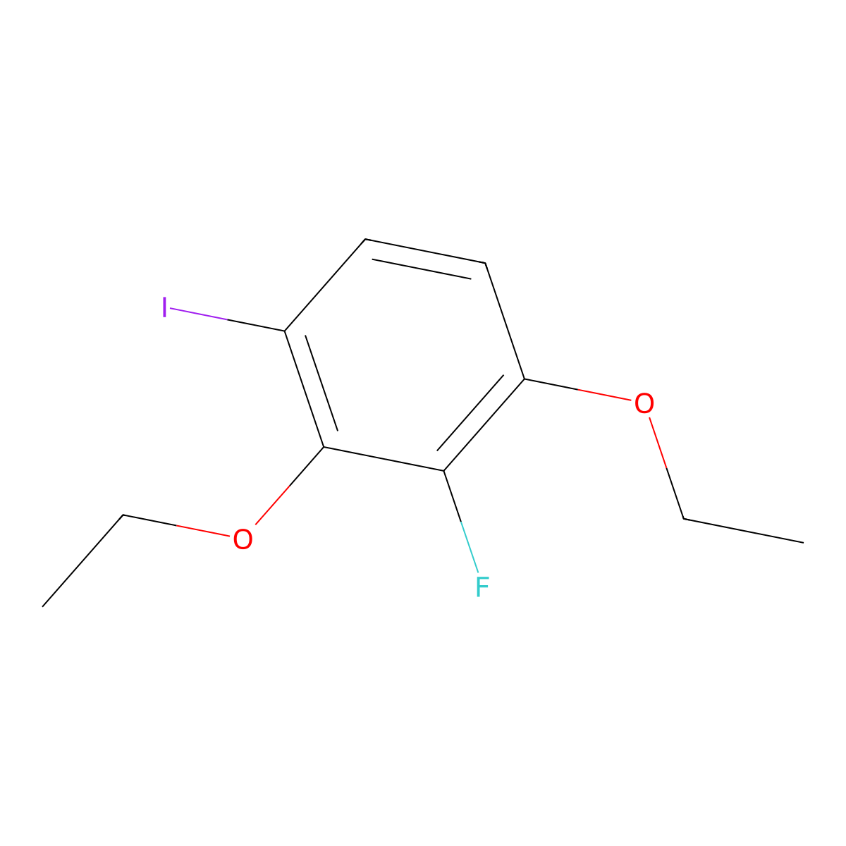 1,3-Diethoxy-2-fluoro-4-iodobenzene molecular structure, CAS 1208076-33-8