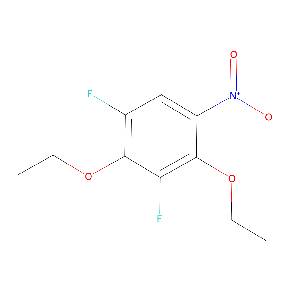 2,4-Diethoxy-1,3-difluoro-5-nitrobenzene molecular structure, CAS 1208076-37-2