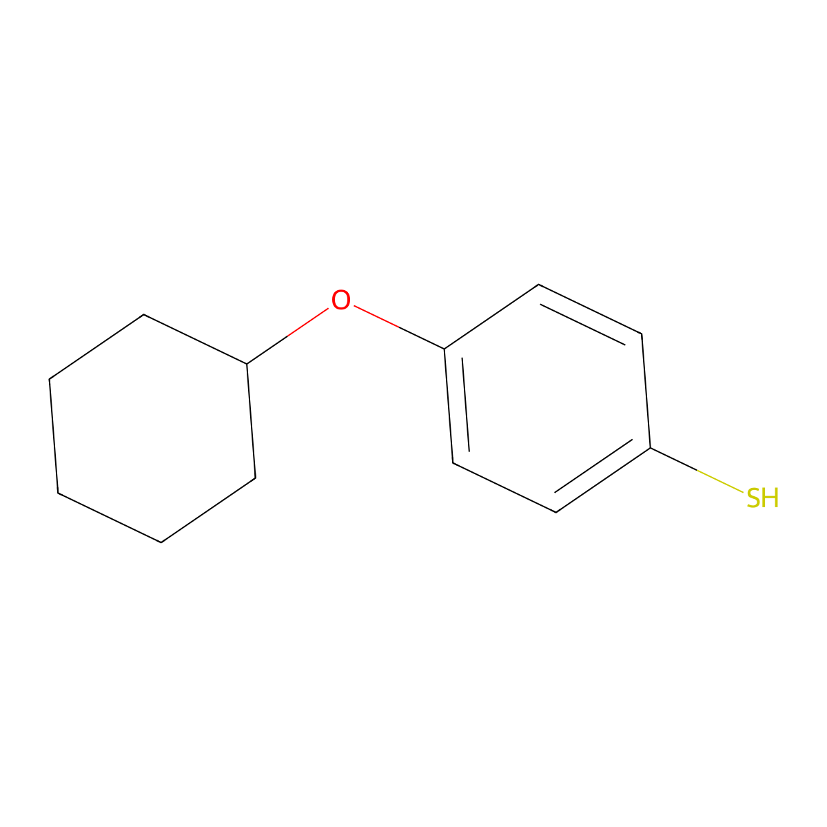 4-(Cyclohexyloxy)benzenethiol molecular structure, CAS 1208076-38-3