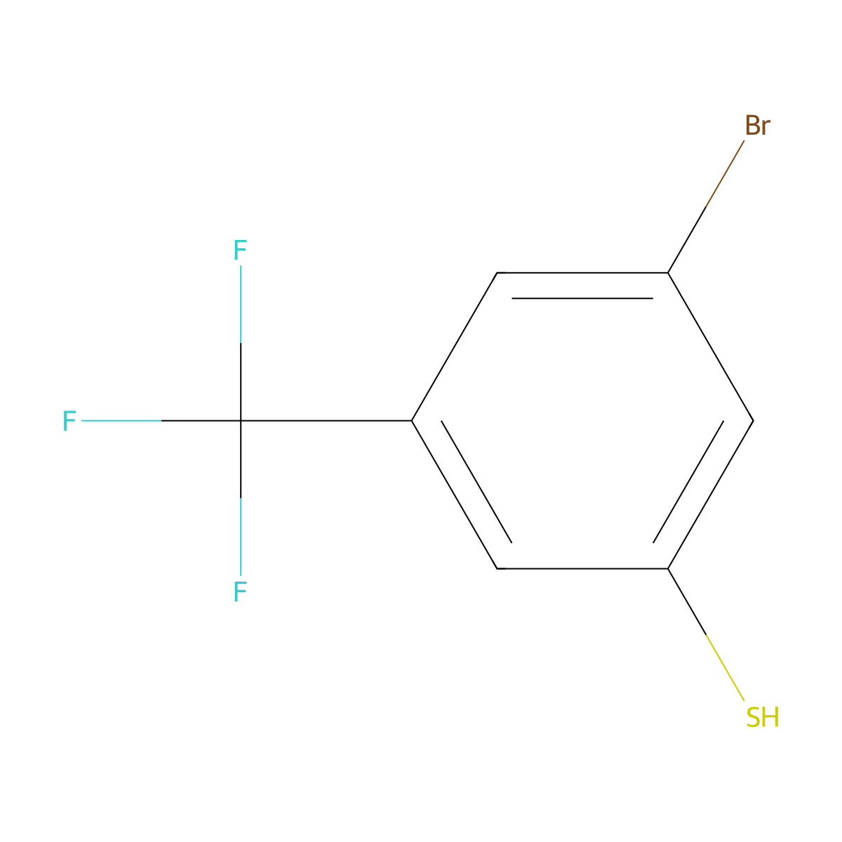 3-Bromo-5-trifluoromethylbenzenethiol molecular structure, CAS 1208076-41-8