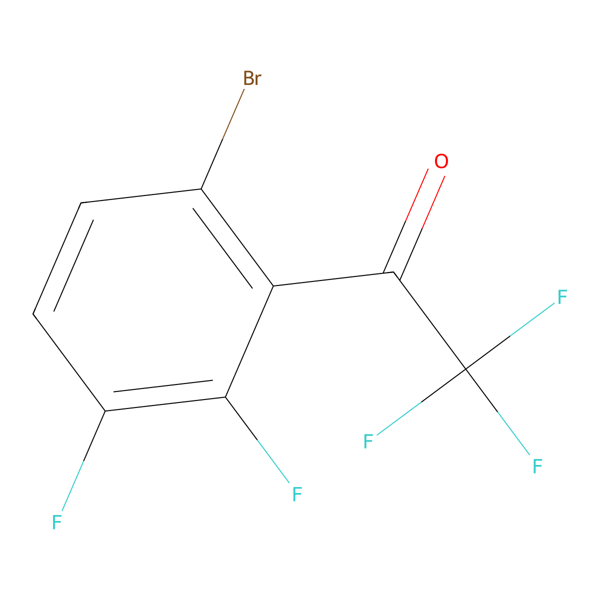 6'-Bromo-2,2,2,2',3'-pentafluoroacetophenone molecular structure, CAS 1208076-48-5