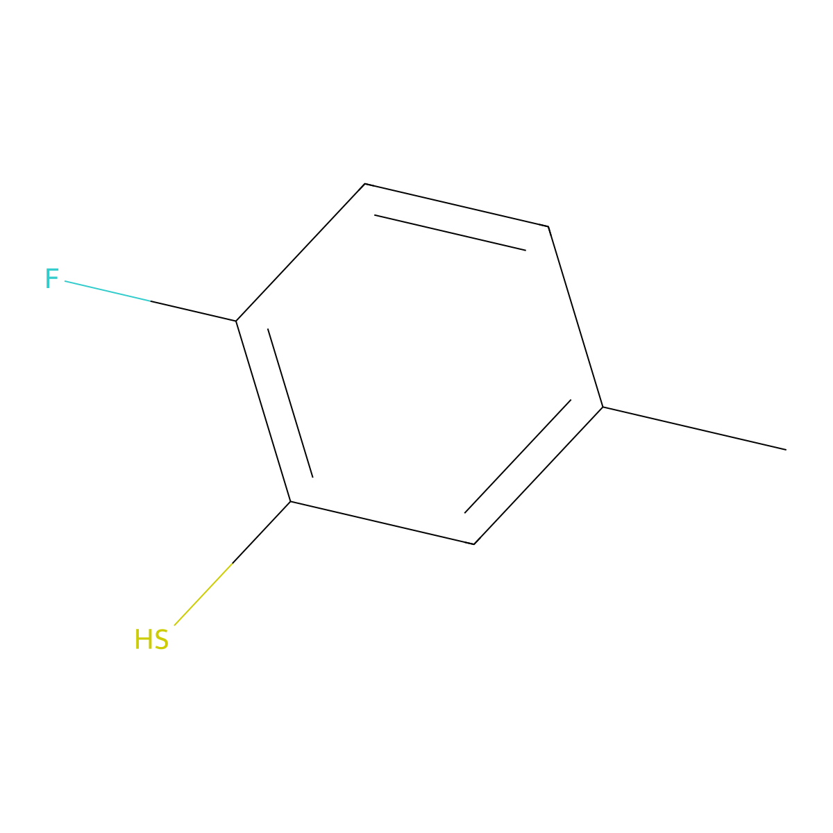 2-Fluoro-5-methylbenzenethiol molecular structure, CAS 1208076-74-7