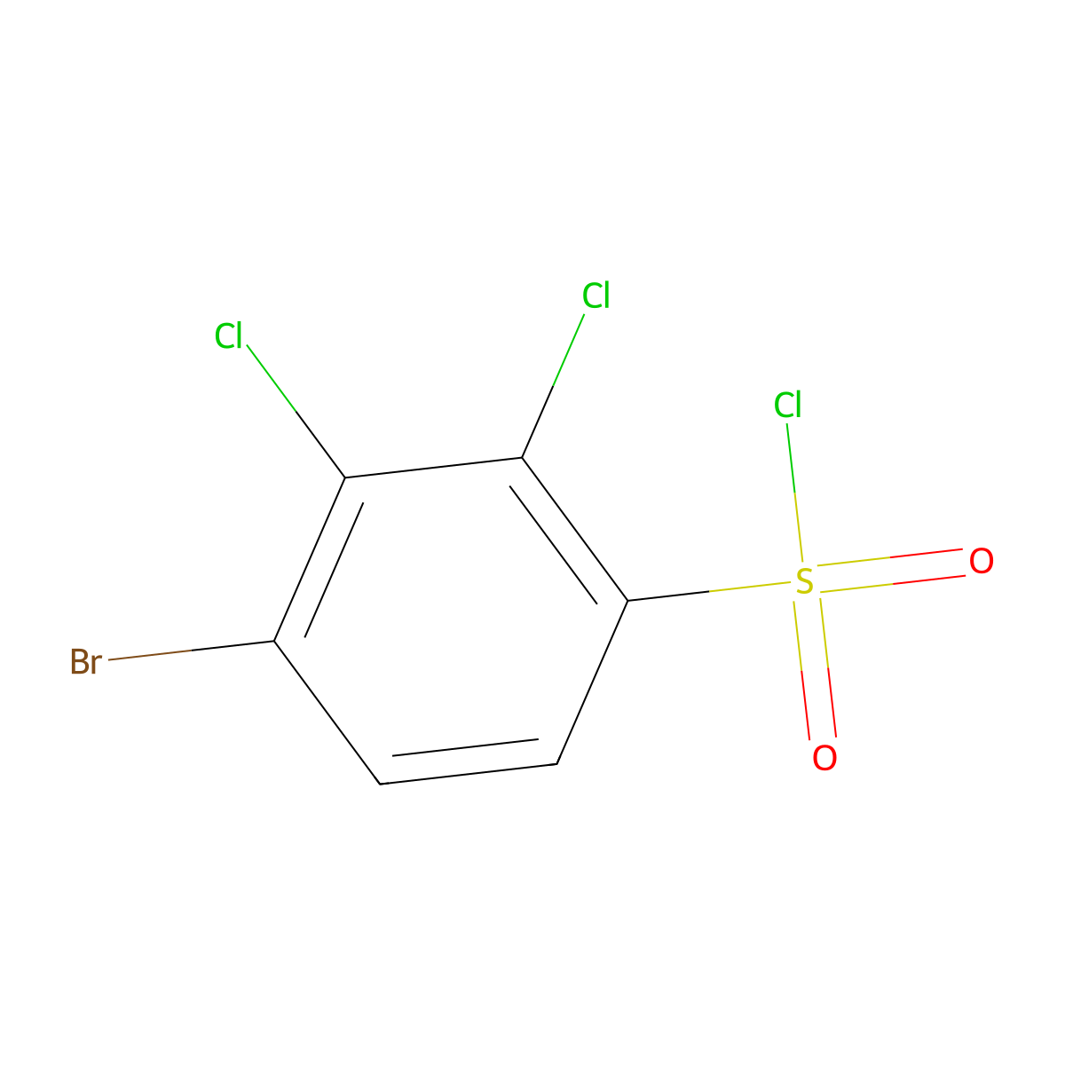 4-Bromo-2,3-dichlorobenzene-1-sulfonyl chloride molecular structure, CAS 1208076-85-0