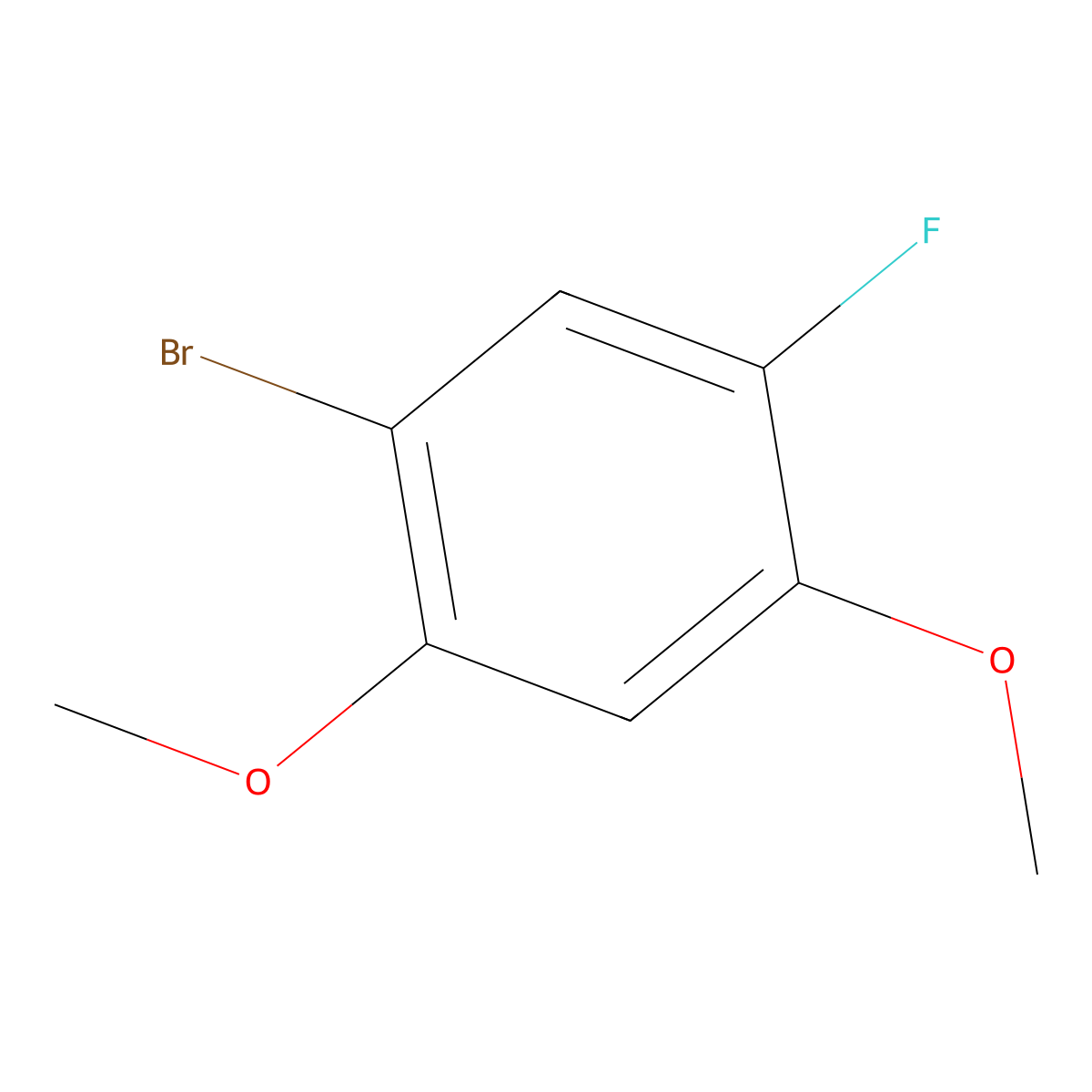 1-Bromo-5-fluoro-2,4-dimethoxybenzene molecular structure, CAS 1208077-05-7