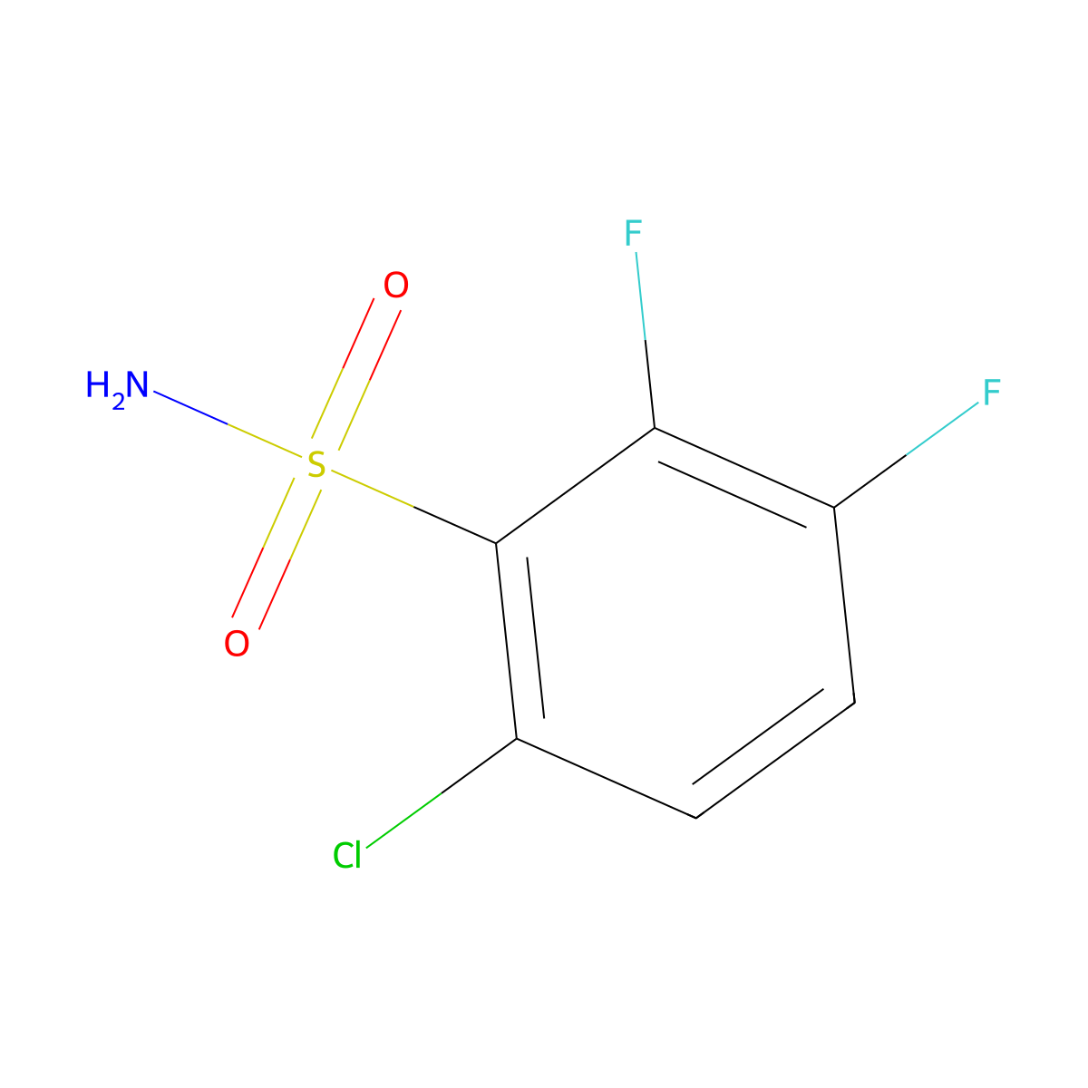 6-Chloro-2,3-difluorobenzenesulfonamide molecular structure, CAS 1208077-20-6