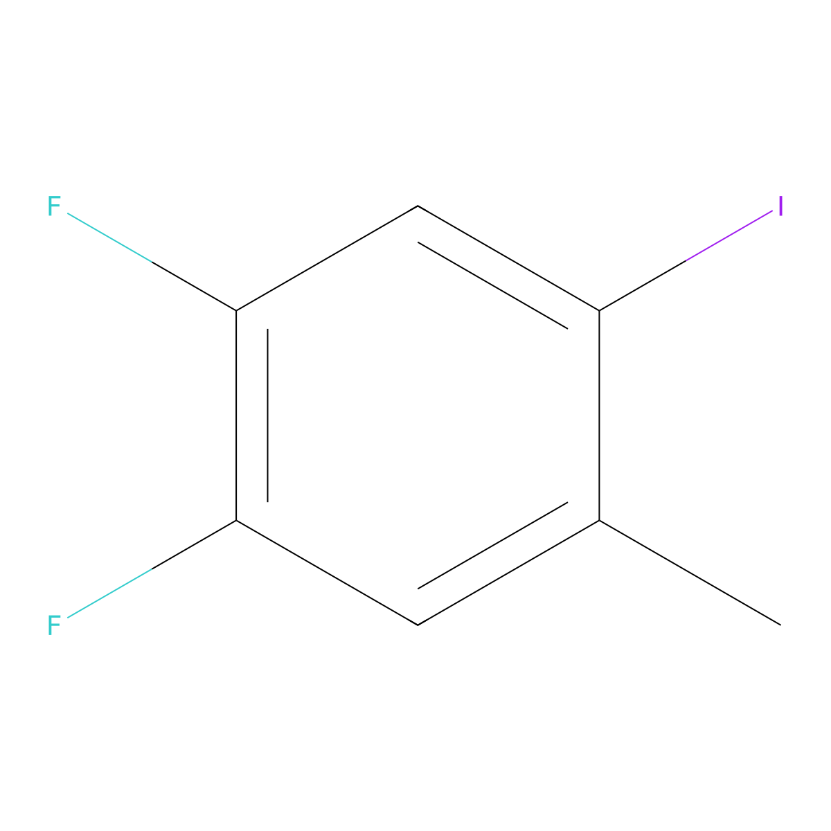 4,5-Difluoro-2-iodotoluene molecular structure, CAS 1208077-21-7