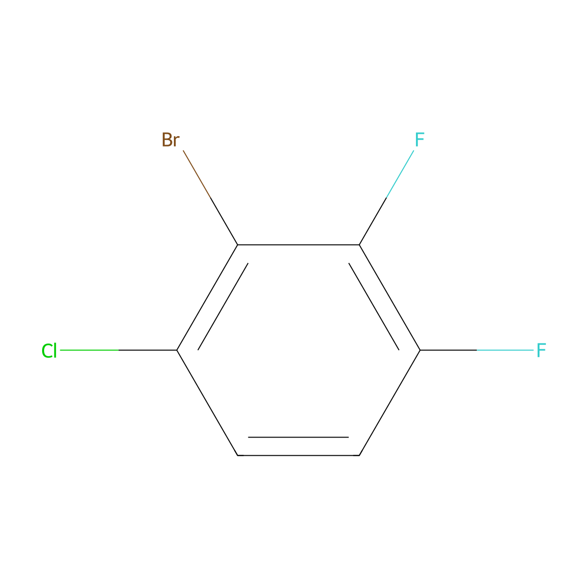 1-Bromo-2-chloro-5,6-difluorobenzene molecular structure, CAS 1208077-25-1
