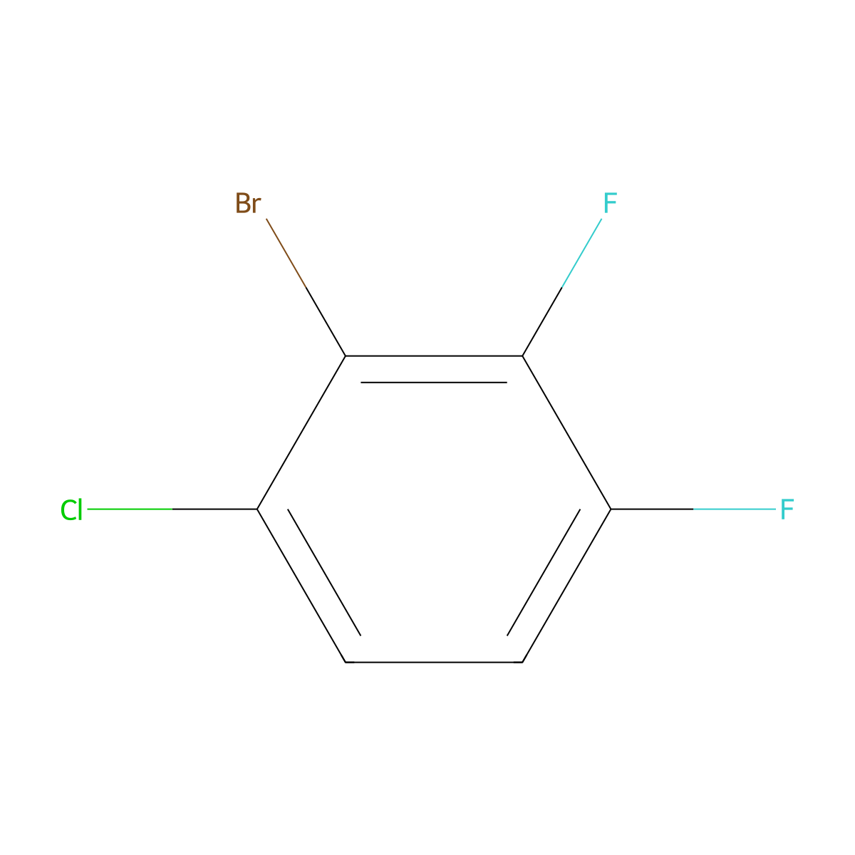 1-Bromo-2-chloro-5,6-difluorobenzene molecular structure, CAS 1208077-25-1
