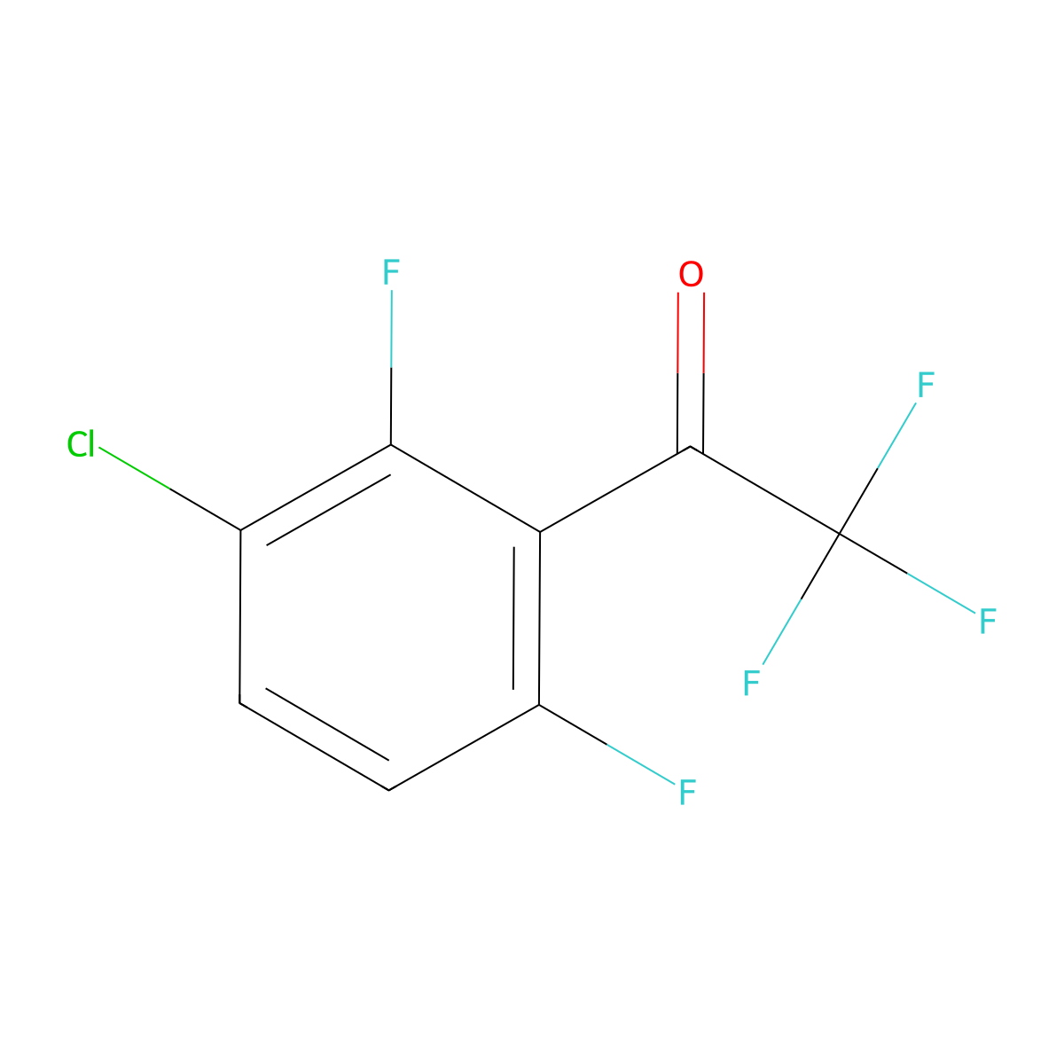 3'-Chloro-2,2,2,2',6'-pentafluoroacetophenone molecular structure, CAS 1208077-28-4
