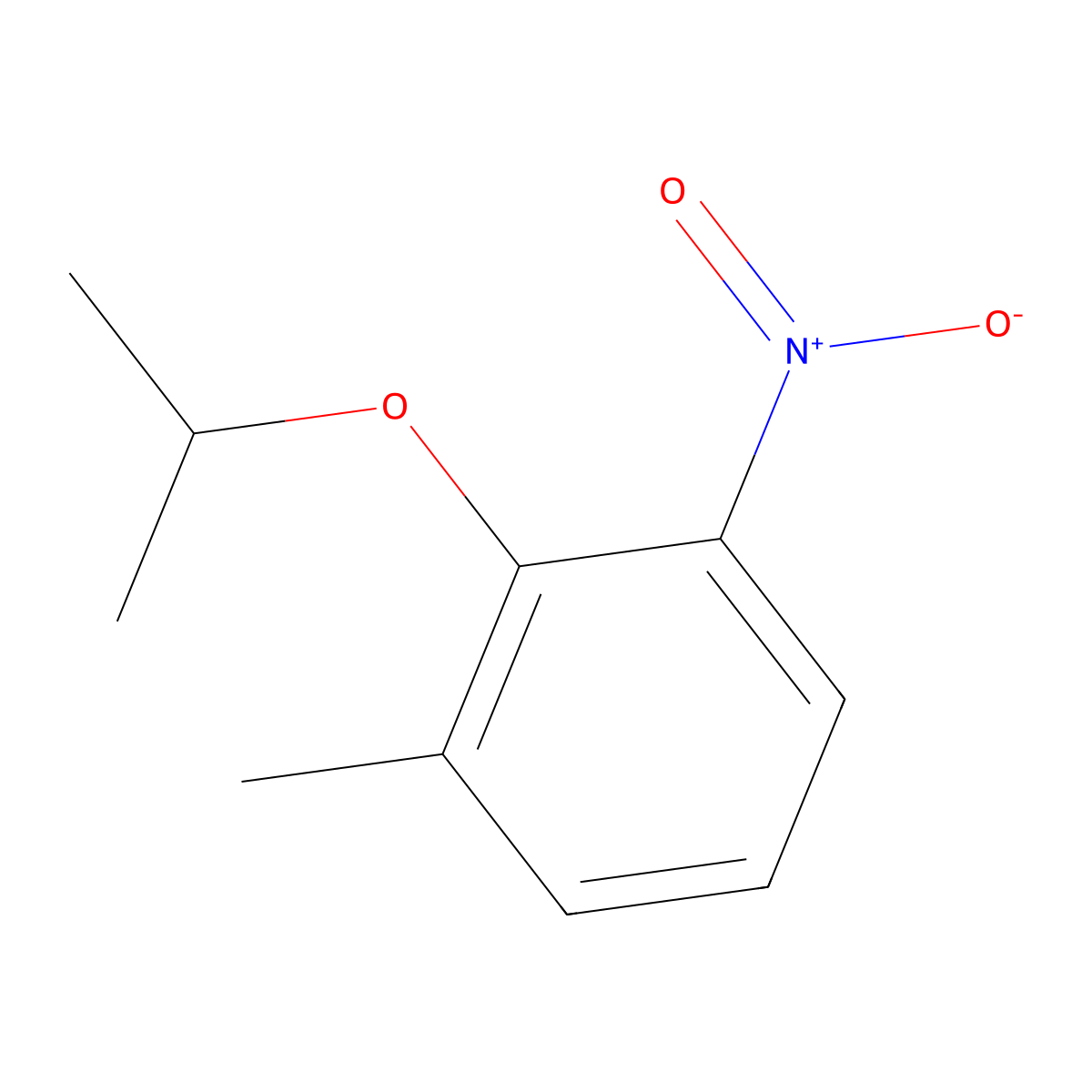 2-Isopropoxy-1-methyl-3-nitrobenzene molecular structure, CAS 1208077-37-5