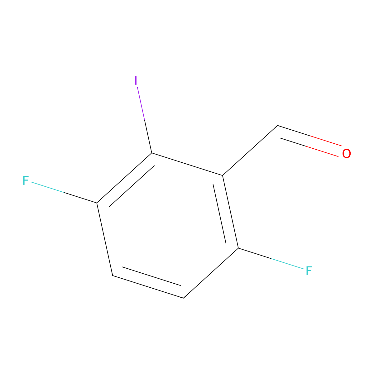3,6-Difluoro-2-iodobenzaldehyde molecular structure, CAS 1208077-39-7