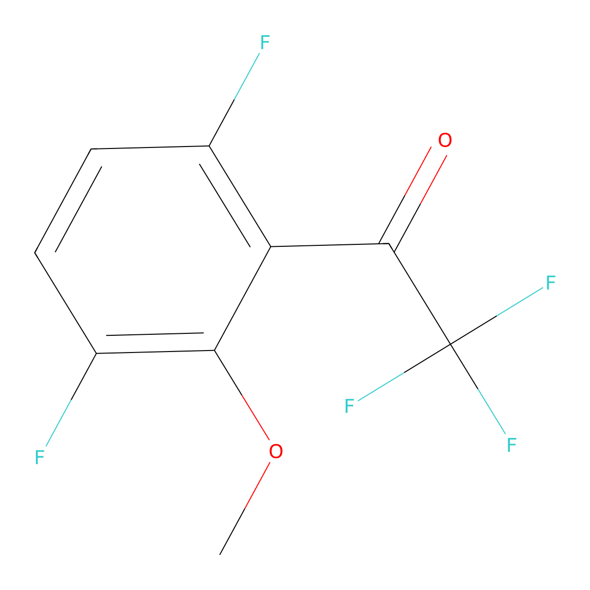 2'-Methoxy-2,2,2,3',6'-pentafluoroacetophenone molecular structure, CAS 1208077-45-5