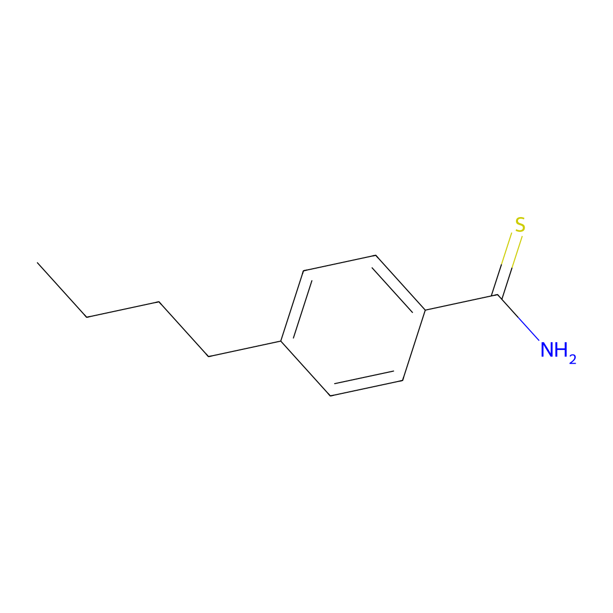 4-Butylthiobenzamide molecular structure, CAS 1208077-46-6
