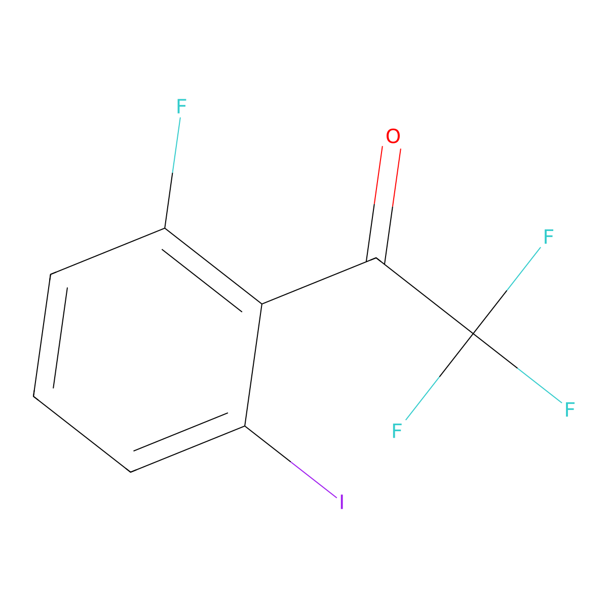 2,2,2-Trifluoro-1-(2-fluoro-6-iodo-phenyl)-ethanone molecular structure, CAS 1208077-50-2