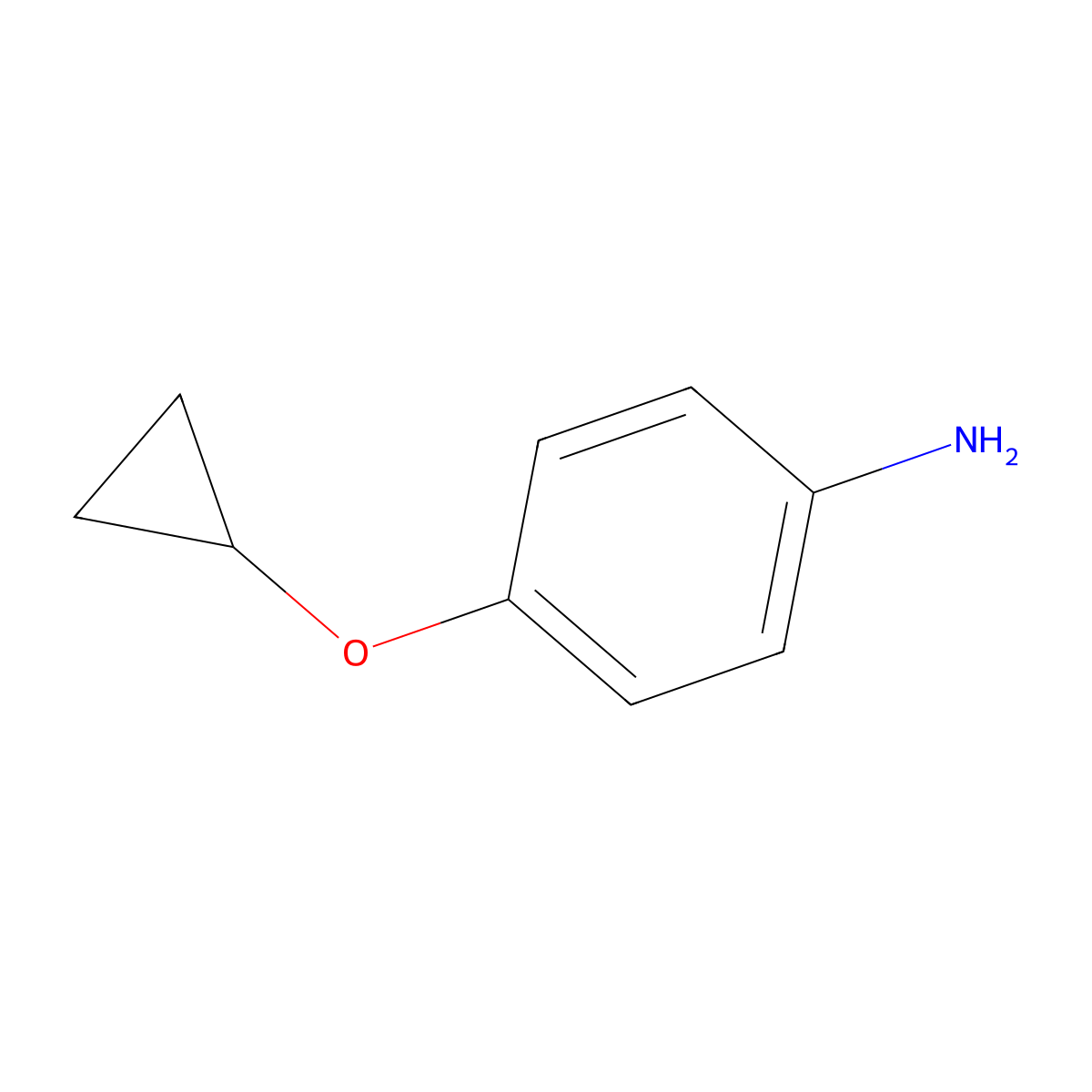 4-Cyclopropoxyaniline molecular structure, CAS 1208077-69-3