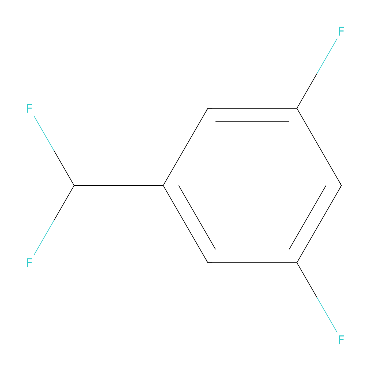 3,5-Difluoro-1-(difluoromethyl)benzene molecular structure, CAS 1208077-70-6