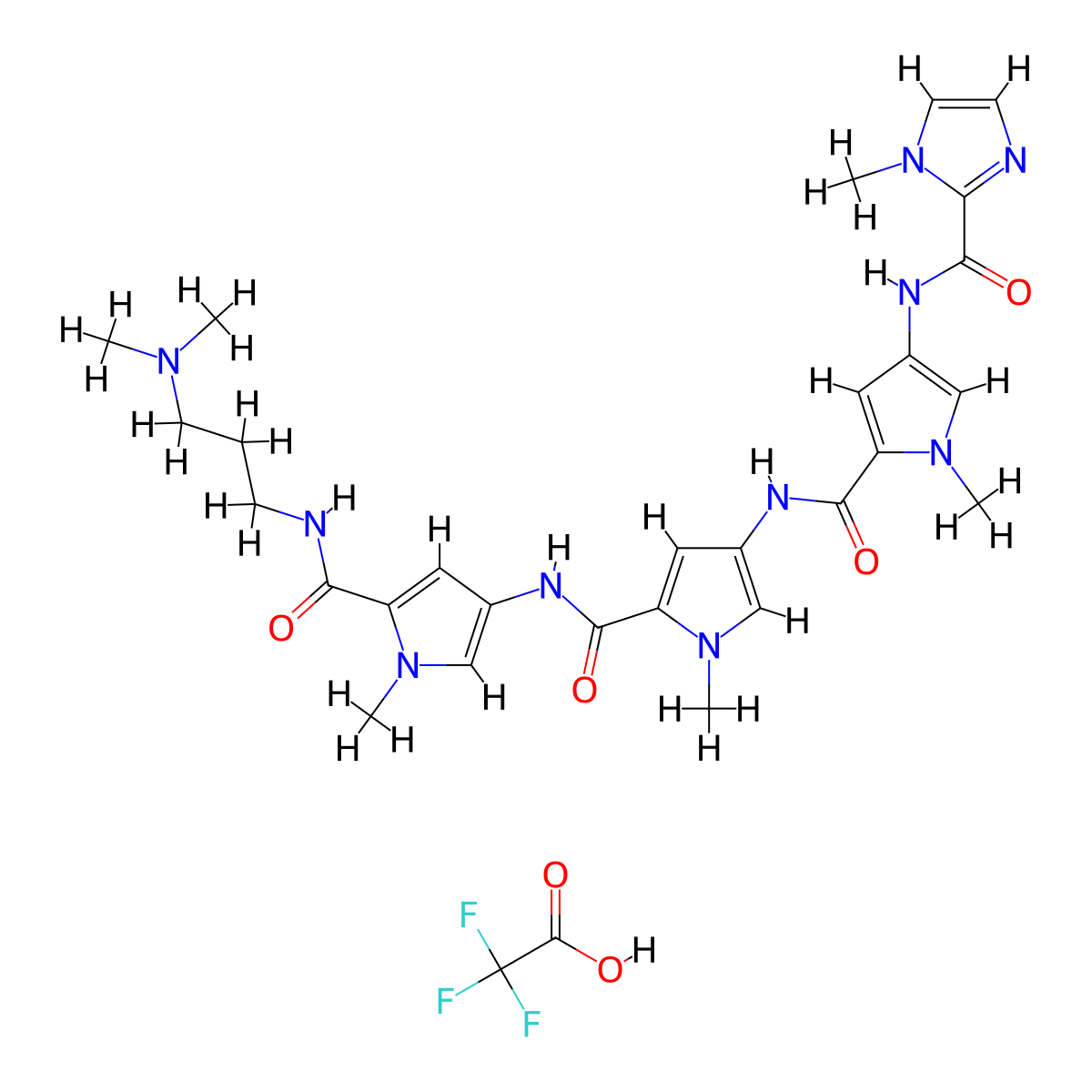 ImPyPyPy-Dp trifluoroacetate molecular structure, CAS 1208077-73-9