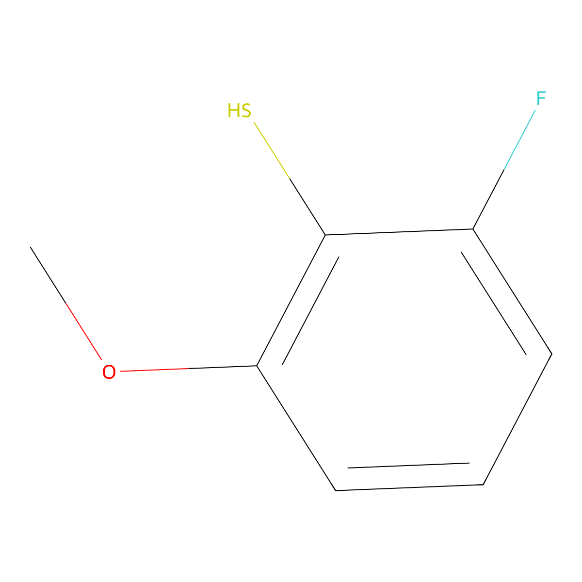 2-Fluoro-6-methoxythiophenol molecular structure, CAS 1208077-78-4
