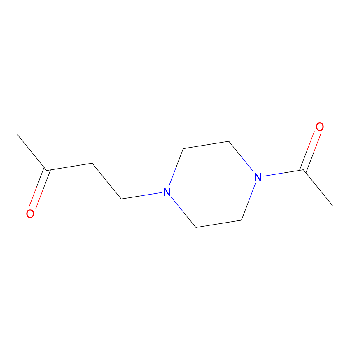 4-(4-Acetylpiperazin-1-yl)butan-2-one molecular structure, CAS 1208077-82-0