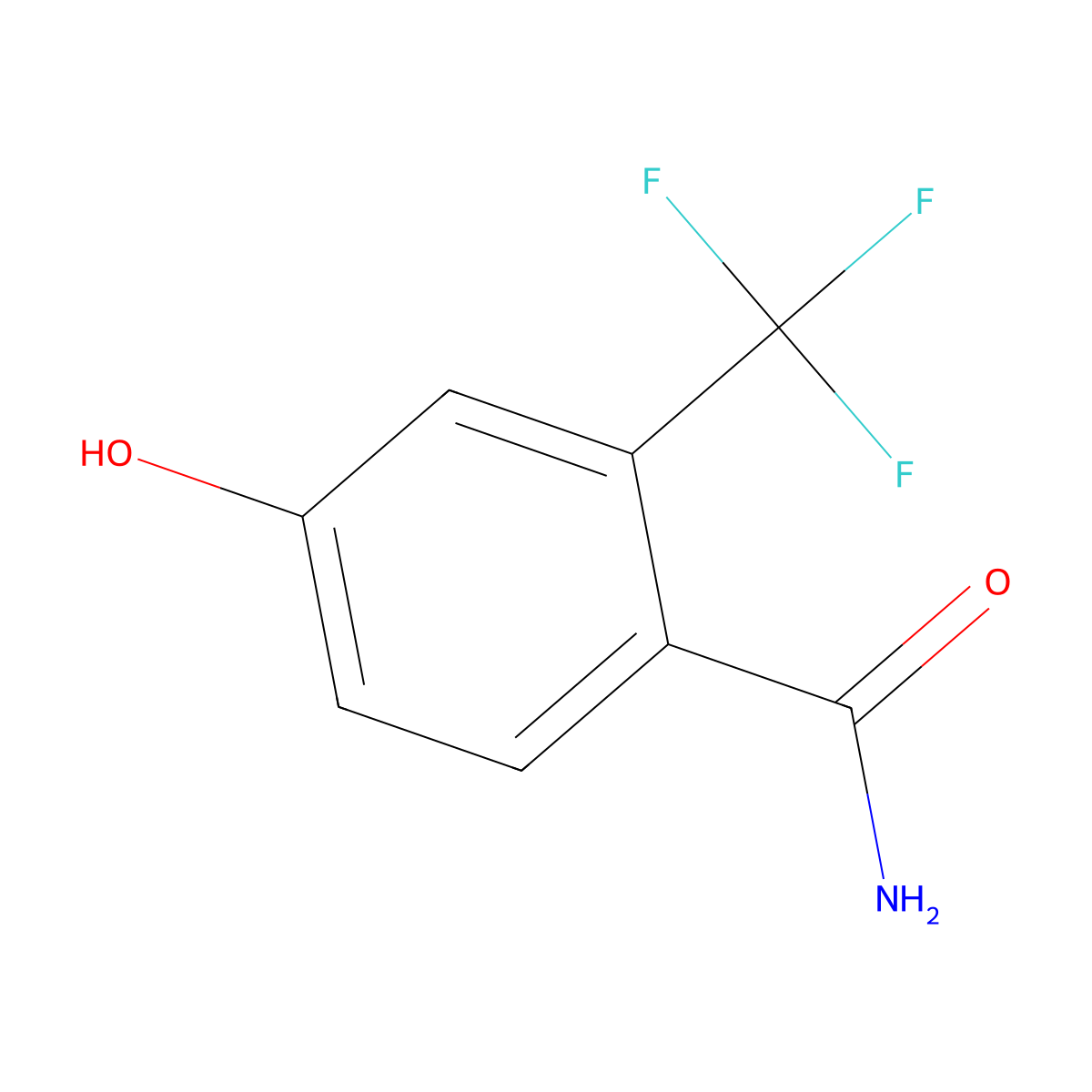 4-Hydroxy-2-(trifluoromethyl)benzamide molecular structure, CAS 1208077-88-6