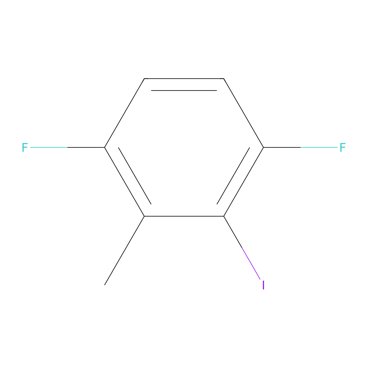 3,6-Difluoro-2-iodotoluene molecular structure, CAS 1208077-96-6