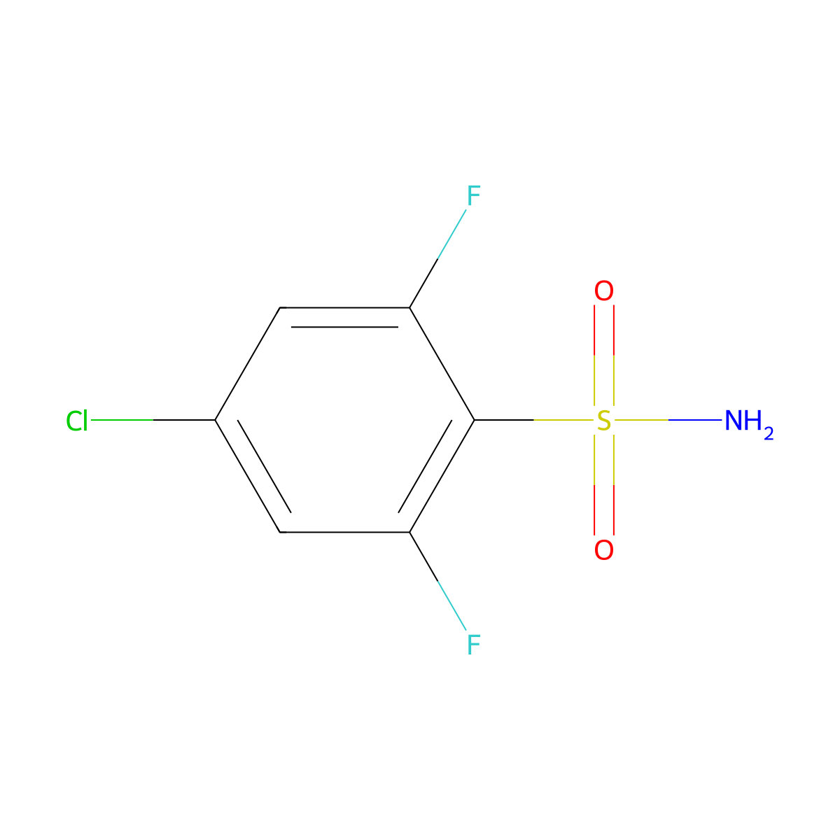 4-Chloro-2,6-difluorobenzenesulfonamide molecular structure, CAS 1208078-00-5