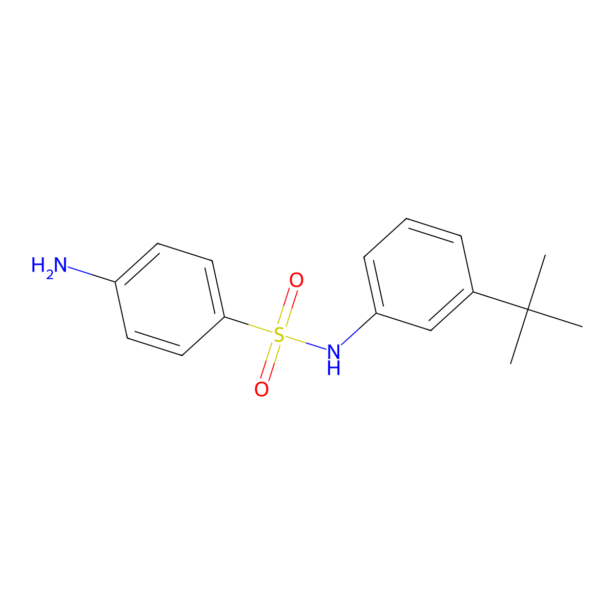 4-Amino-N-(3-(tert-butyl)phenyl)benzenesulfonamide molecular structure, CAS 1208078-03-8