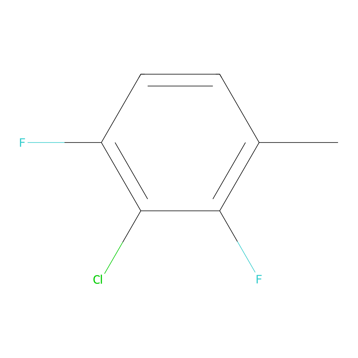 3-Chloro-2,4-difluorotoluene molecular structure, CAS 1208078-10-7