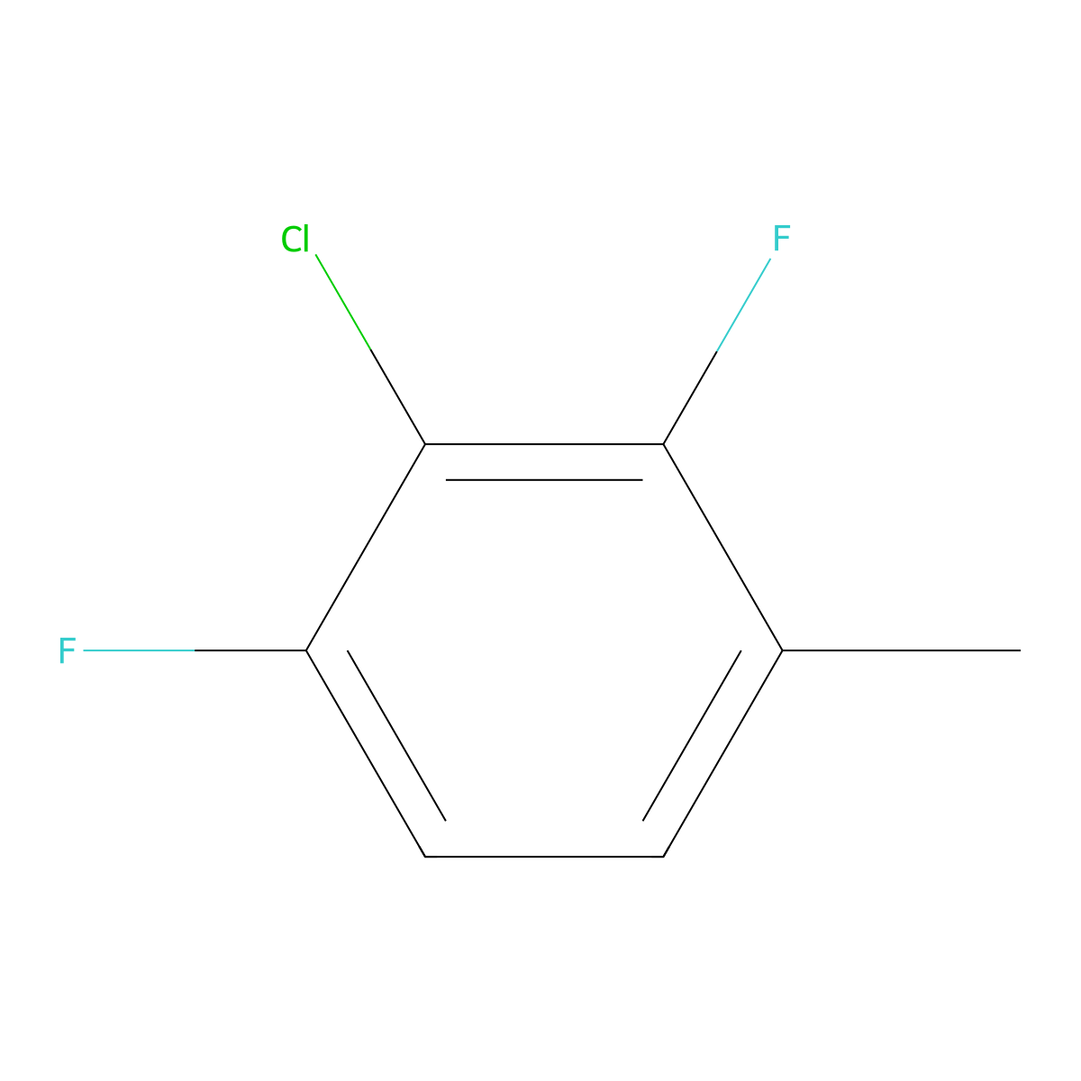 3-Chloro-2,4-difluorotoluene molecular structure, CAS 1208078-10-7