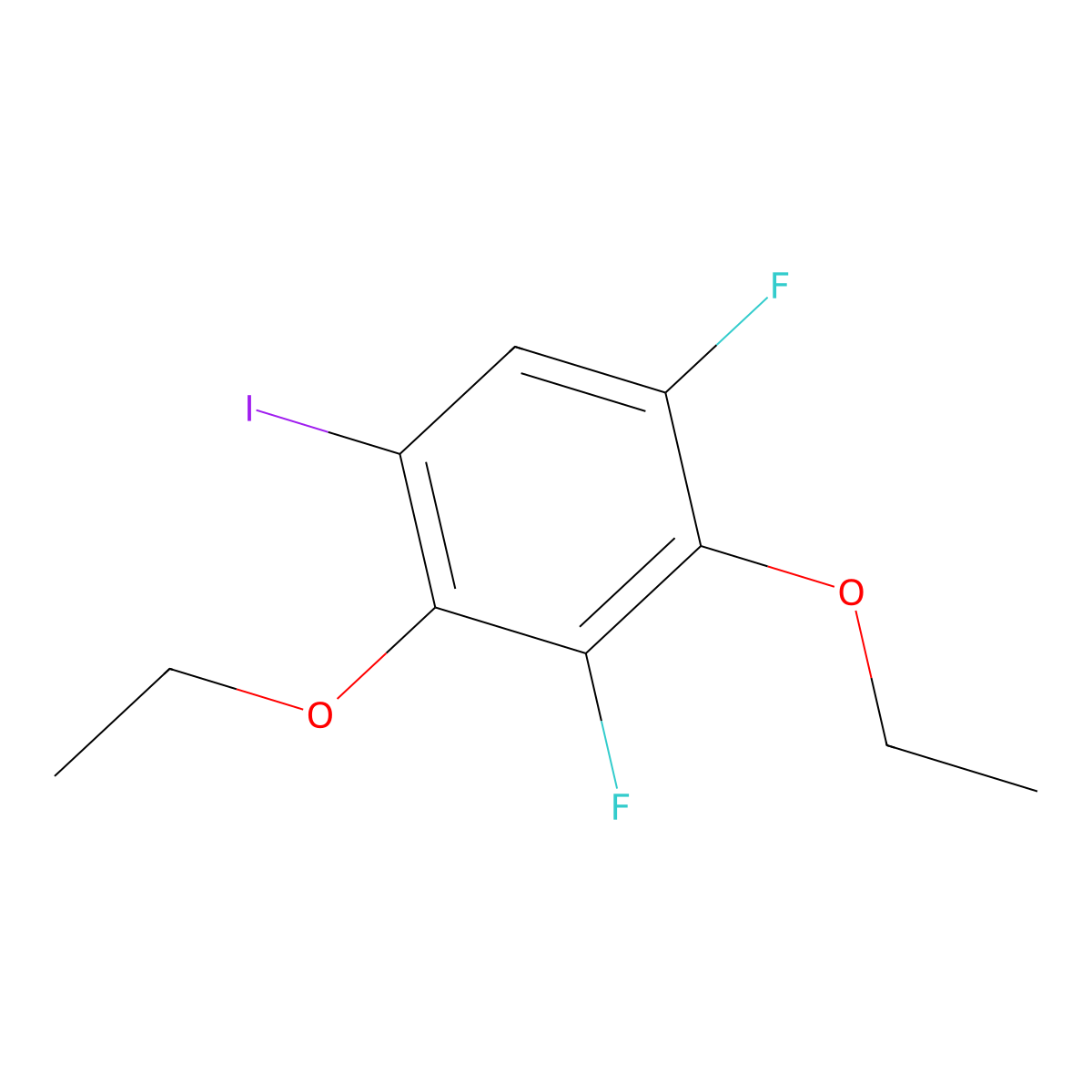2,4-Diethoxy-1,3-difluoro-5-iodobenzene molecular structure, CAS 1208078-14-1