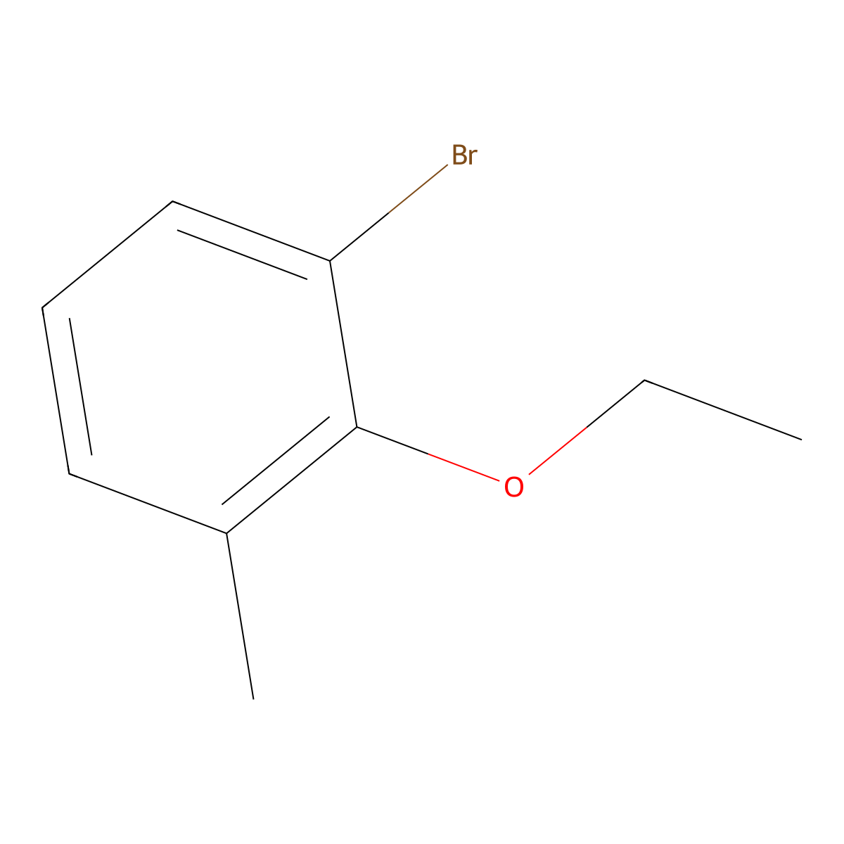 1-Bromo-2-ethoxy-3-methylbenzene molecular structure, CAS 1208078-16-3