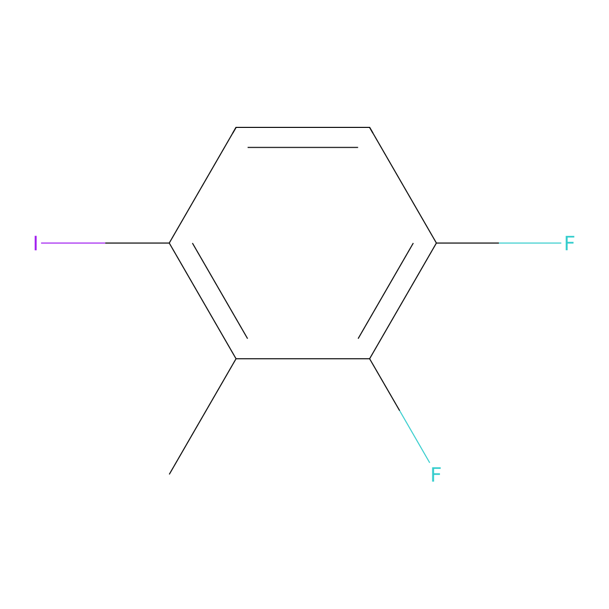 1,2-Difluoro-4-iodo-3-methylbenzene molecular structure, CAS 1208078-20-9