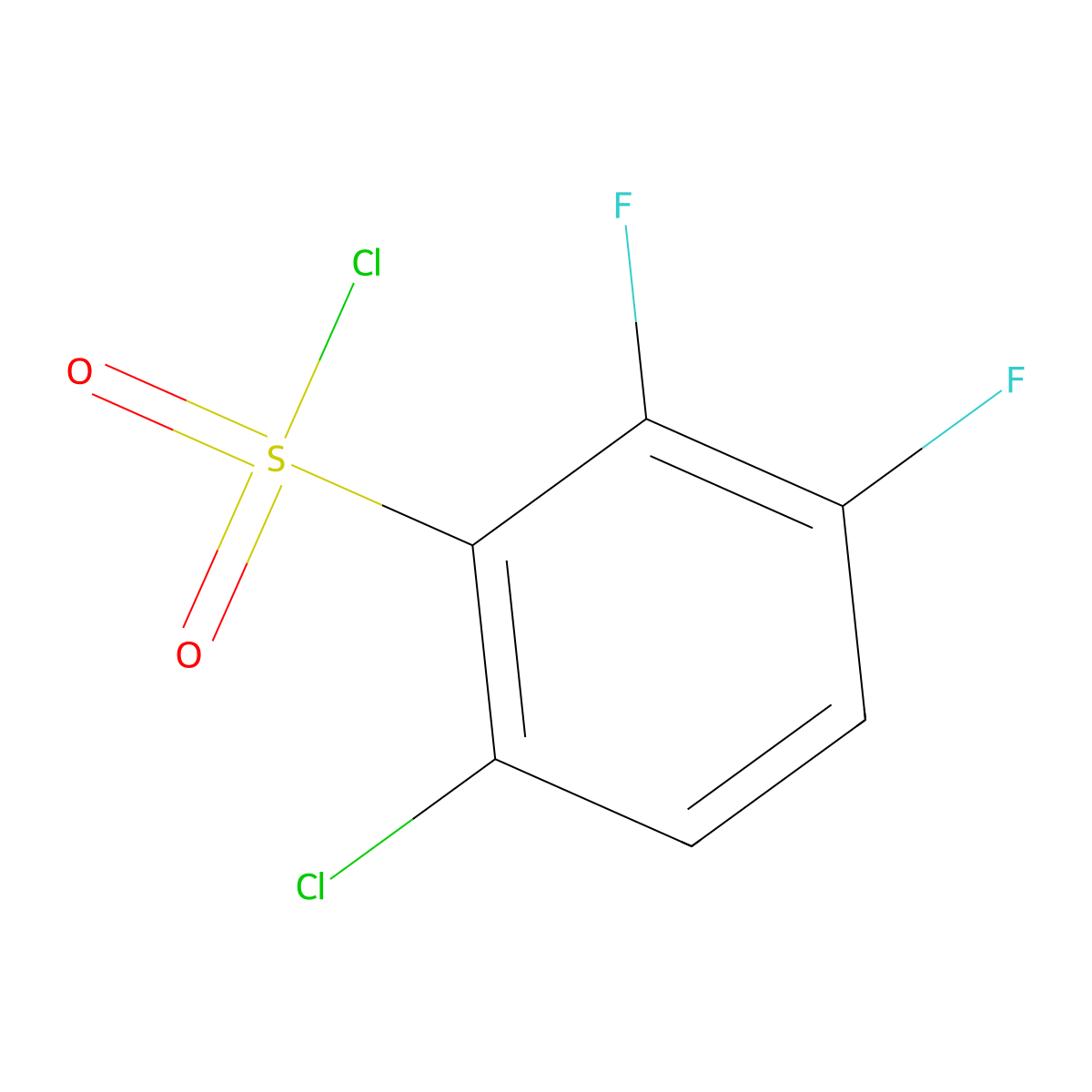 6-Chloro-2,3-difluorobenzene-1-sulfonyl chloride molecular structure, CAS 1208078-24-3