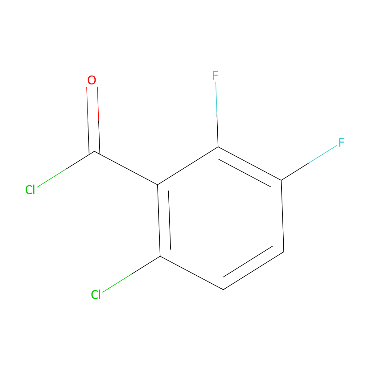 6-Chloro-2,3-difluorobenzoyl chloride molecular structure, CAS 1208078-25-4