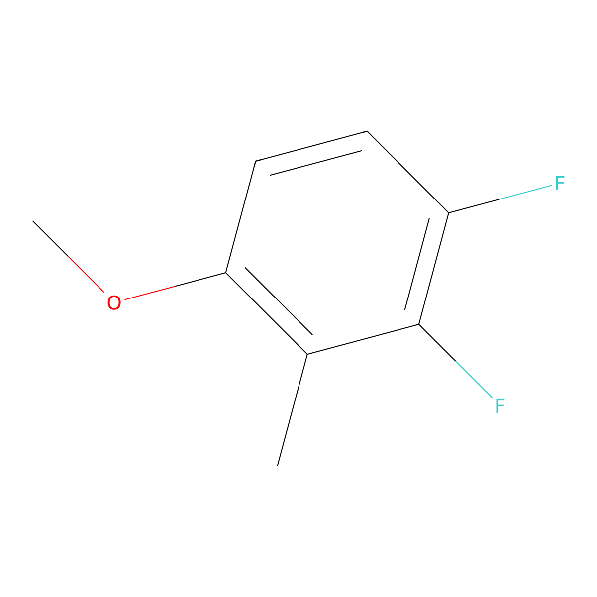 2-Methyl-3,4-difluoroanisole molecular structure, CAS 1208078-30-1