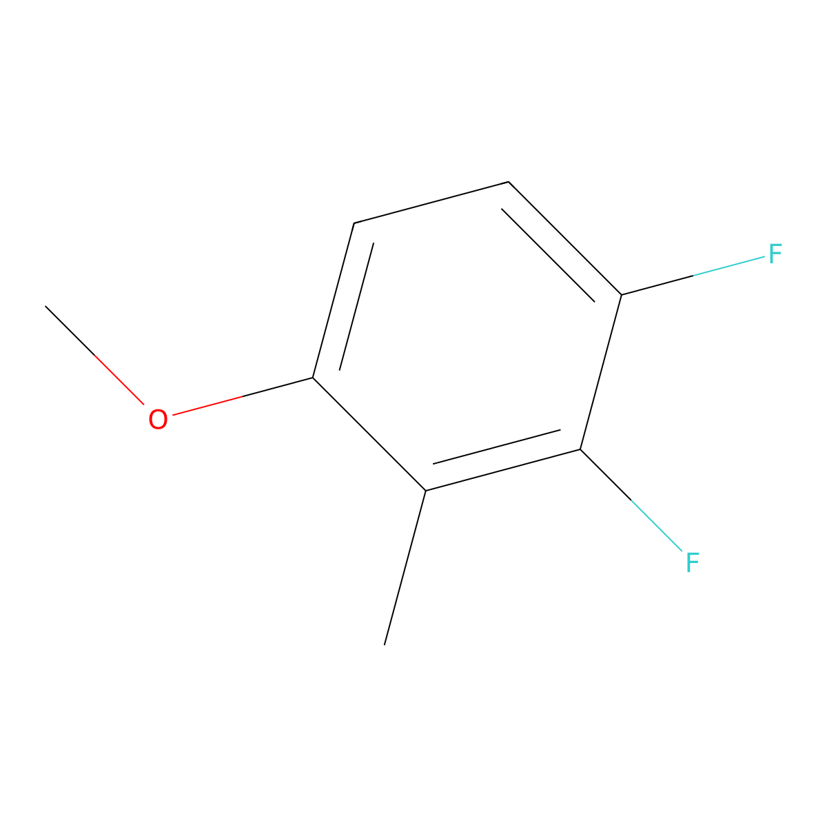 2-Methyl-3,4-difluoroanisole molecular structure, CAS 1208078-30-1