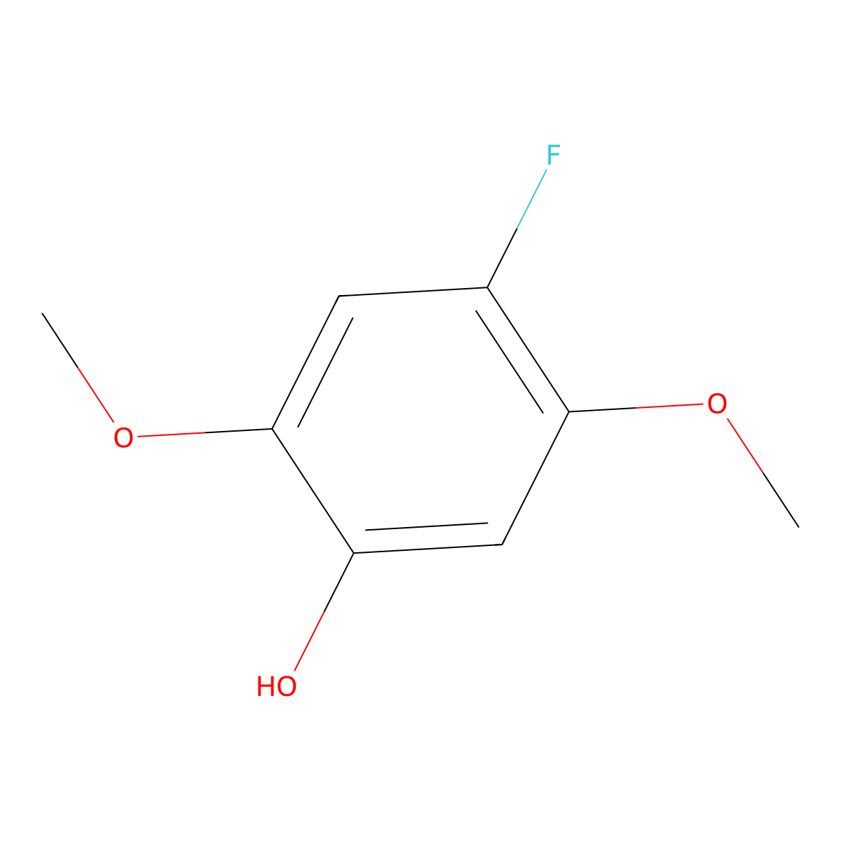 4-Fluoro-2,5-dimethoxyphenol molecular structure, CAS 1208078-31-2