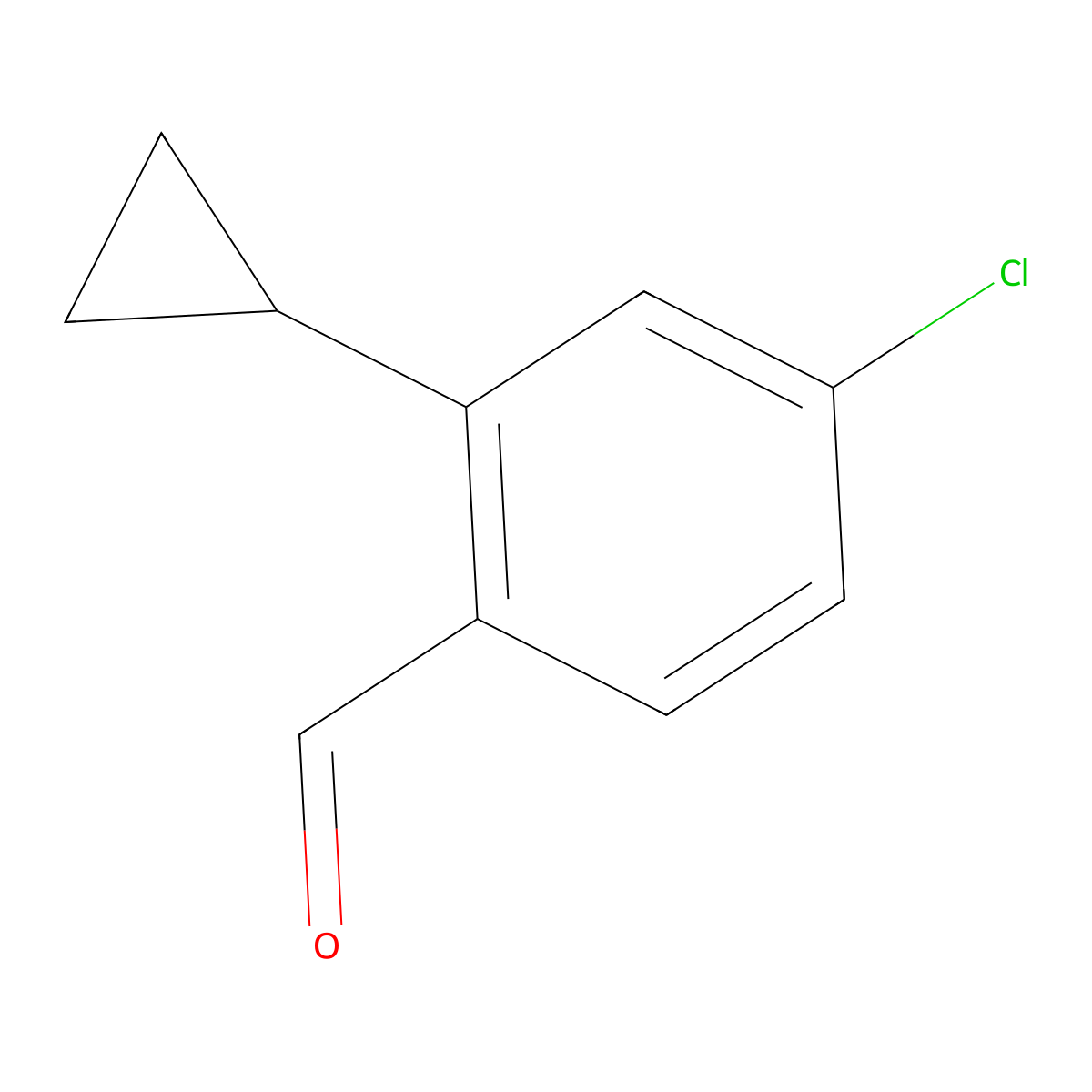 4-Chloro-2-cyclopropyl-benzaldehyde molecular structure, CAS 1208078-38-9