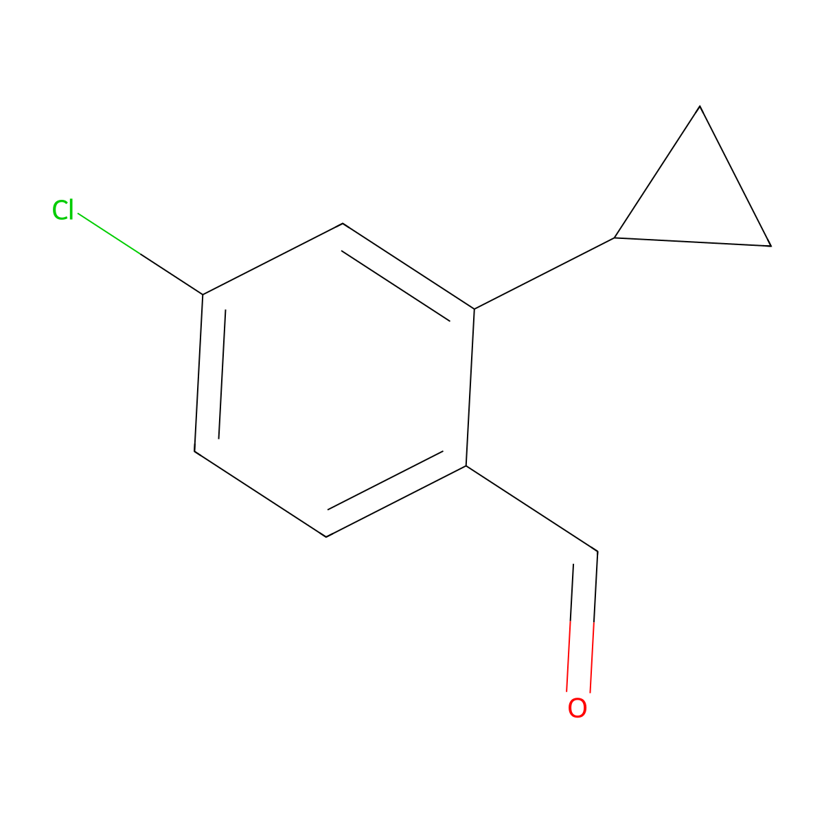 4-Chloro-2-cyclopropyl-benzaldehyde molecular structure, CAS 1208078-38-9