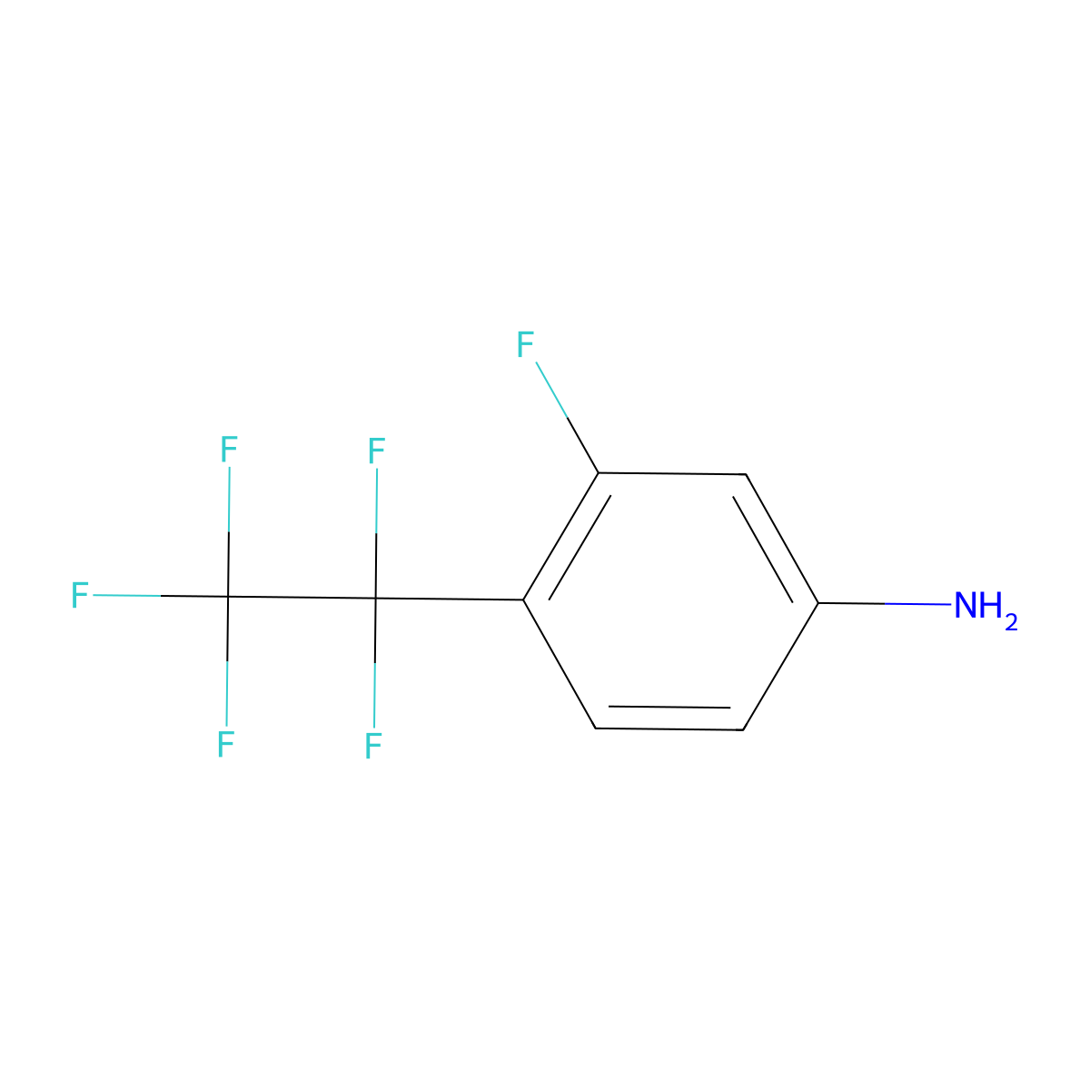 3-Fluoro-4-pentafluoroethyl-phenylamine molecular structure, CAS 1208078-90-3