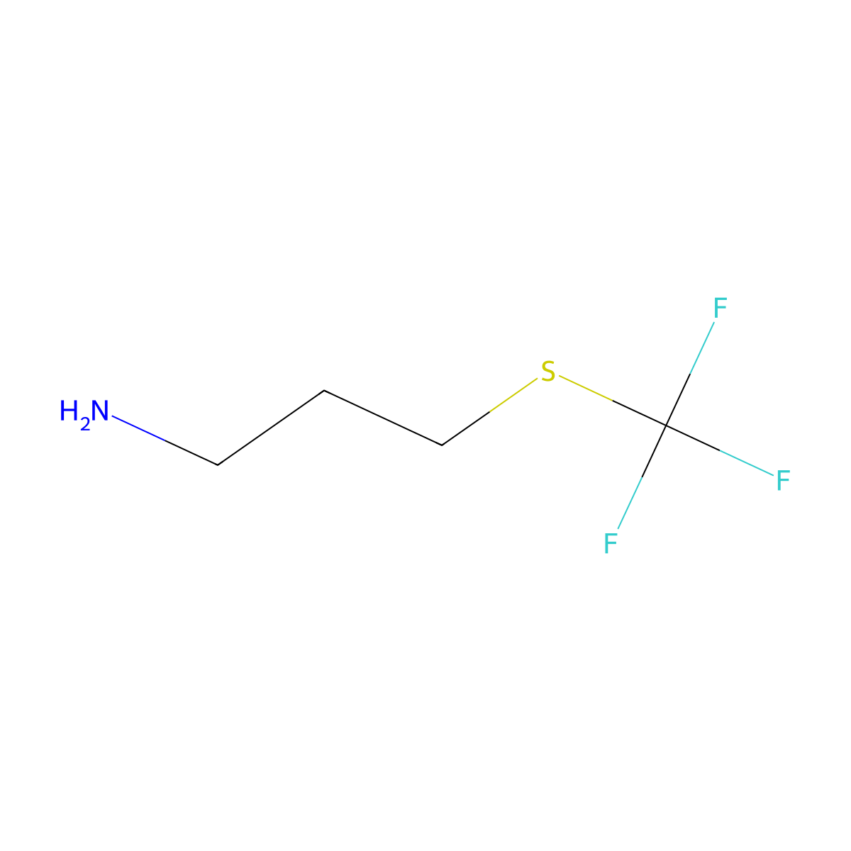 3-Trifluoromethylsulfanyl-propylamine molecular structure, CAS 1208079-05-3