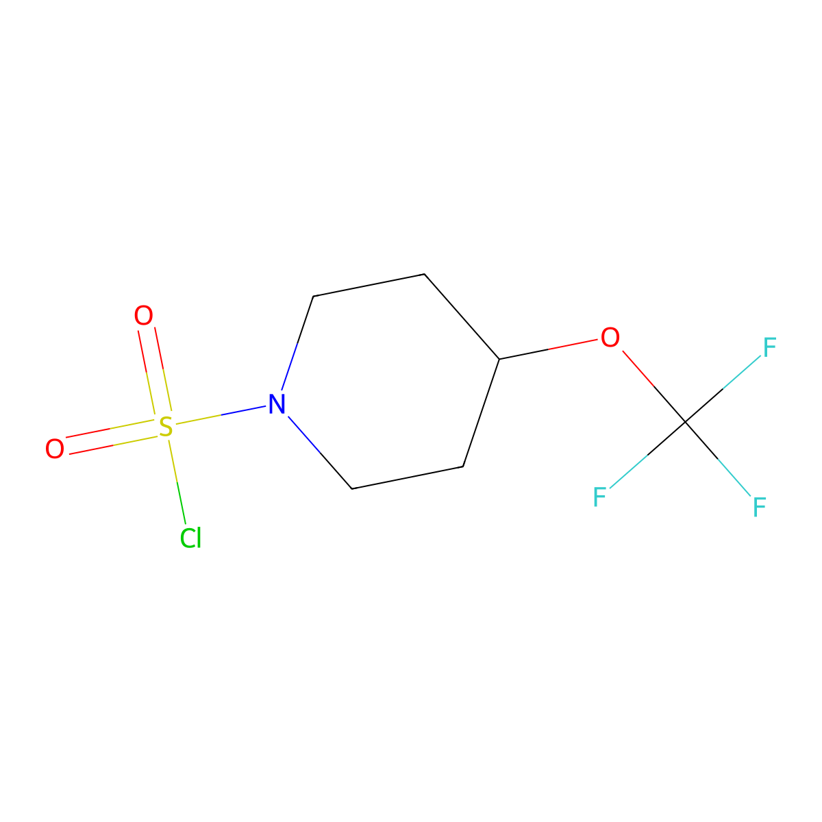 4-Trifluoromethoxy-piperidine-1-sulfonyl chloride molecular structure, CAS 1208080-54-9
