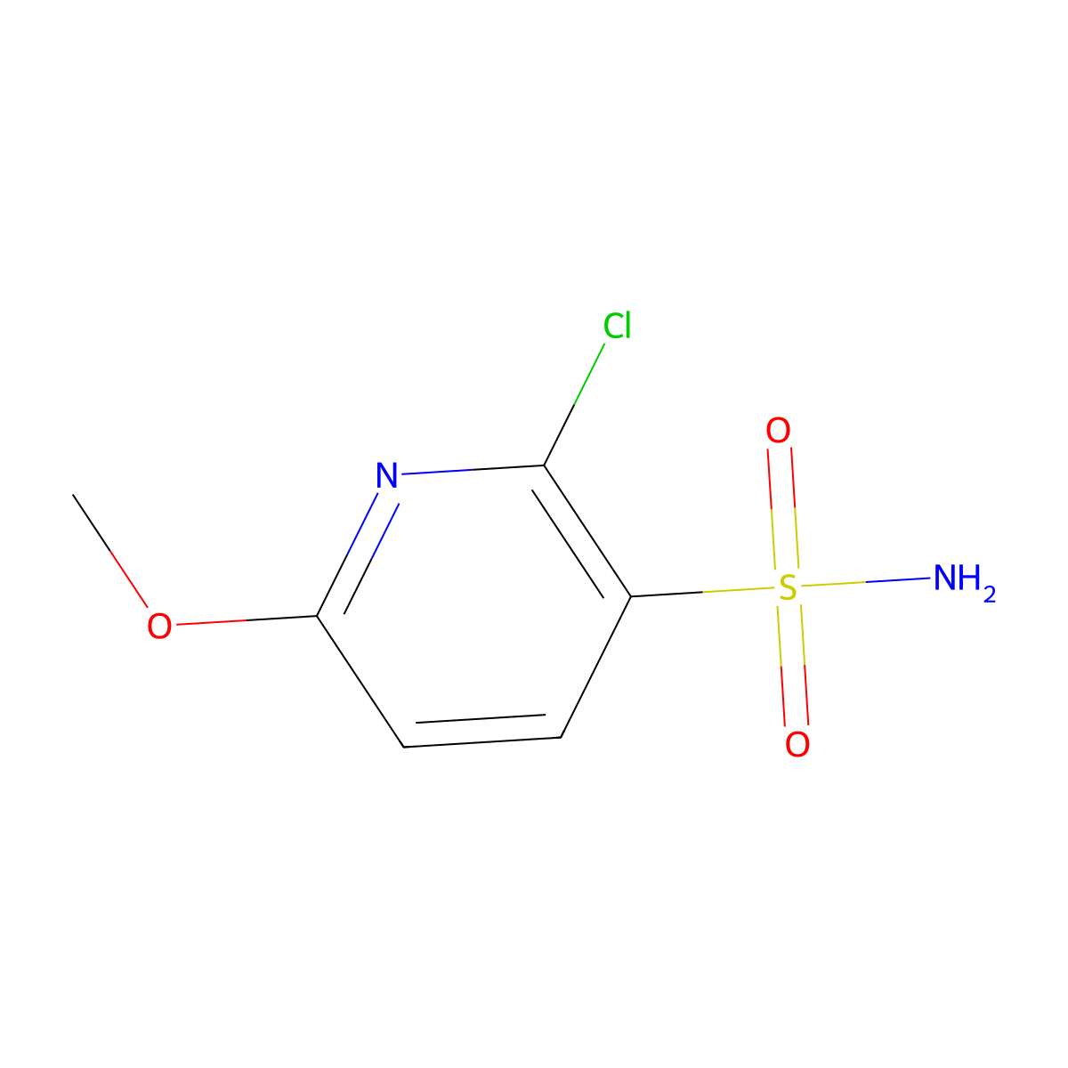 2-Chloro-6-methoxypyridine-3-sulfonamide molecular structure, CAS 1208081-15-5