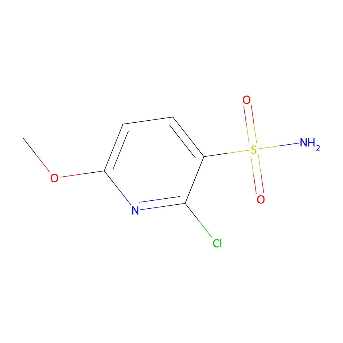 2-Chloro-6-methoxypyridine-3-sulfonamide molecular structure, CAS 1208081-15-5