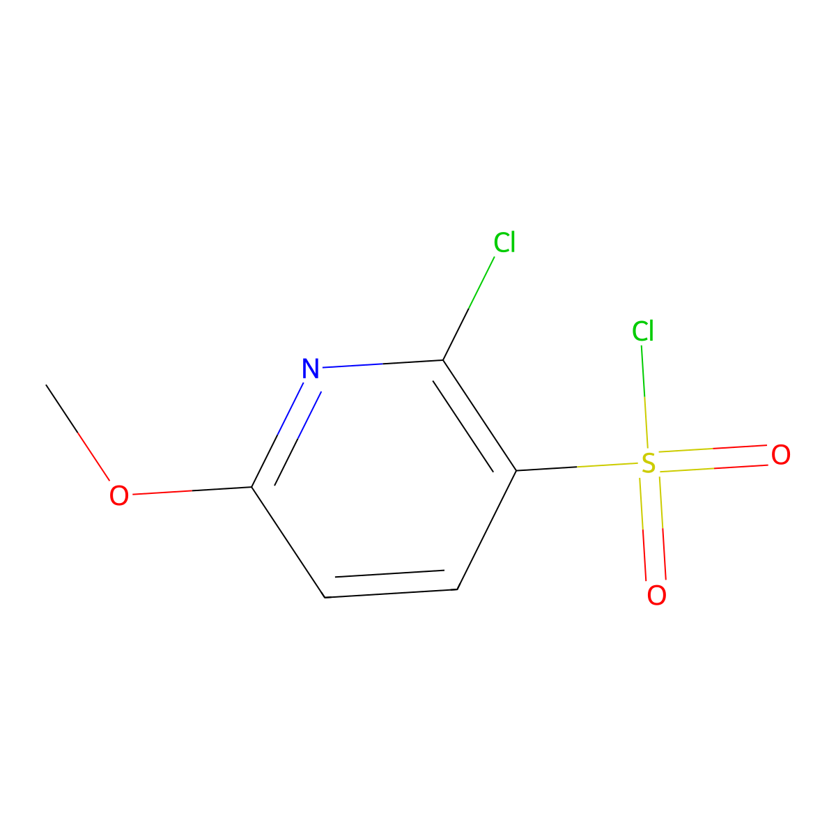 2-Chloro-6-methoxy-pyridine-3-sulfonyl chloride molecular structure, CAS 1208081-26-8