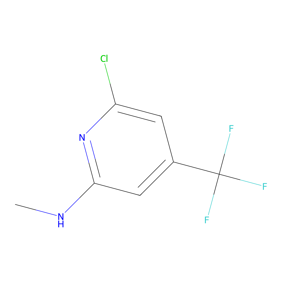 6-chloro-N-methyl-4-(trifluoromethyl)pyridin-2-amine molecular structure, CAS 1208081-32-6