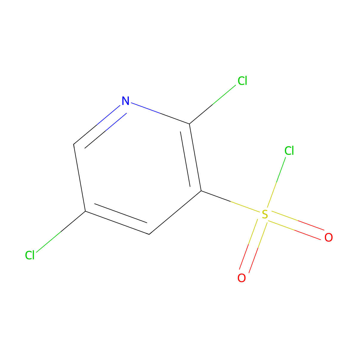 2,5-Dichloropyridine-3-sulfonyl chloride molecular structure, CAS 1208081-36-0