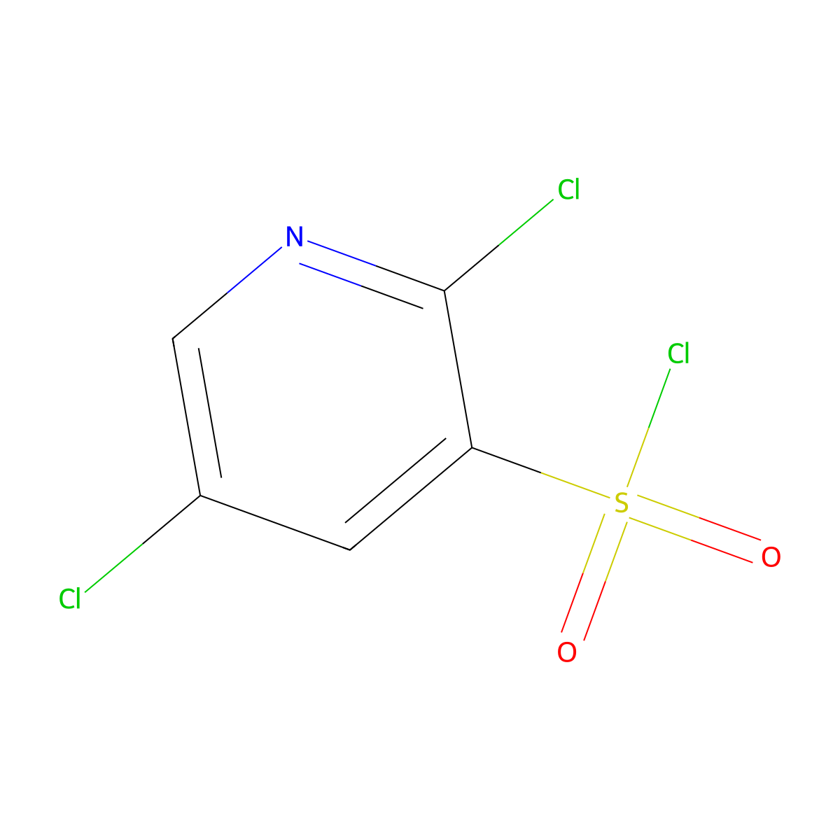2,5-Dichloropyridine-3-sulfonyl chloride molecular structure, CAS 1208081-36-0