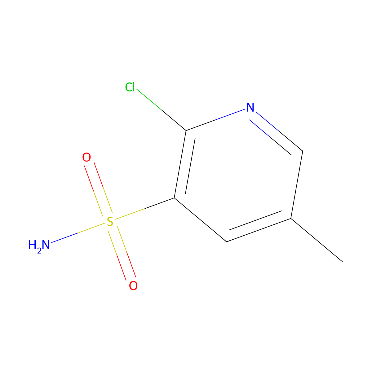 2-Chloro-5-methylpyridine-3-sulfonamide molecular structure, CAS 1208081-46-2