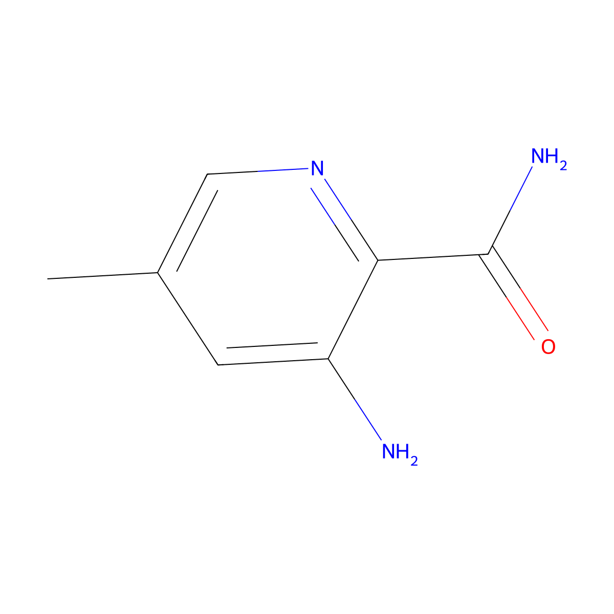 3-Amino-5-methylpyridine-2-carboxamide molecular structure, CAS 1208081-47-3